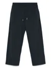 E'clat Concealed Front Zip Sweatpants In Black