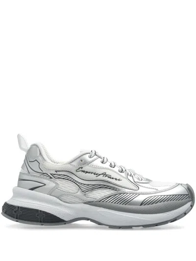 E'clat Laminated Sneakers In Gray