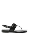 E'CLAT LEATHER THONG SANDALS