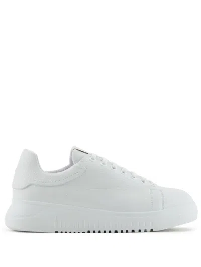 E'clat Women's Logo Leather Sneakers In White