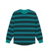 Éclectique Men's Green Emerald Drift Long Sleeve T-shirt In Multi