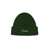 Éclectique Men's Green Script Logo Fisherman Beanie In Emerald In Green