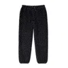 Éclectique Men's Grey Dark Leopard Fleece Pants In Multi