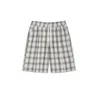 Éclectique Men's Grey / White Monotone Plaid Shorts In Multi