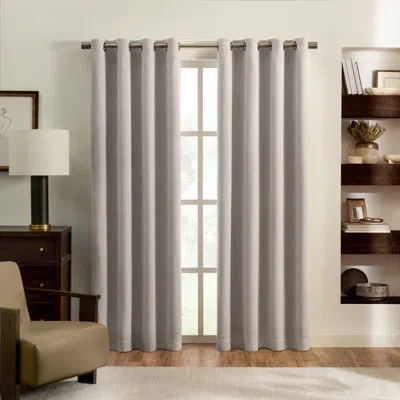 Eclipse Absolute Zero Blackout Curtain, 50 Inch X 108 Inch, Thermal Curtain, Insulated, Blackout Curtain For In Gray