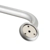 Eclipse Adjustable 1" Single Curtain Rob In Brushed Nickel