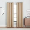 Eclipse Aldera Grommet Top Blackout Set Of 2 Curtain Panel In Neutral