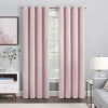Eclipse Allira Grommet Top Light-filtering Set Of 2 Curtain Panel In Pink