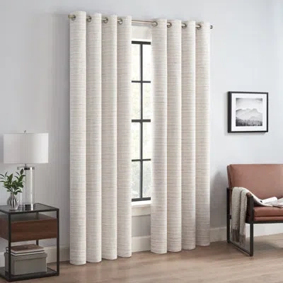 Eclipse Branson Magnitech 100% Blackout Curtain, Grommet, Seamless Magnetic Closure In Ivory