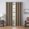Eclipse Branson Magnitech Grommet Top 100% Blackout Single Curtain Panel In Brown