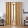 Eclipse Branson Magnitech Grommet Top 100% Blackout Single Curtain Panel In Yellow
