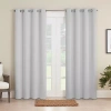 Eclipse Brockfield Blackout Grommet Top Single Patio Door Curtain In White