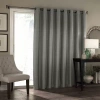 Eclipse Bryson Blackout Grommet Top Single Patio Door Curtain In Gray