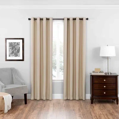 Eclipse Bryson Blackout Single Curtain Panel In Latte