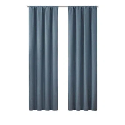 Eclipse Cannes Magnitech 100% Blackout Curtain, Rod Pocket, Seamless Magnetic Closure (1 Panel) In Dark Blue