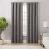 Eclipse Cannes Magnitech Rod Pocket 100% Blackout Single Curtain Panel In Gray