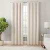 Eclipse Cannes Magnitech Rod Pocket 100% Blackout Single Curtain Panel In White