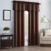 Eclipse Canova Rod Pocket Energy Saving Light-filtering Single Curtain Panel In Brown