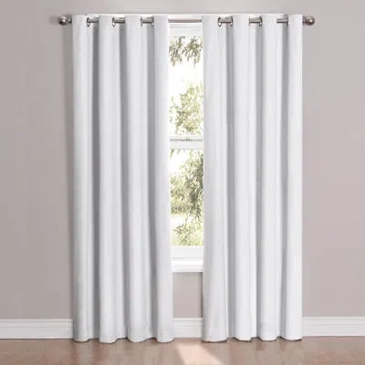 Eclipse Cassidy Blackout Single Curtain Panel In White