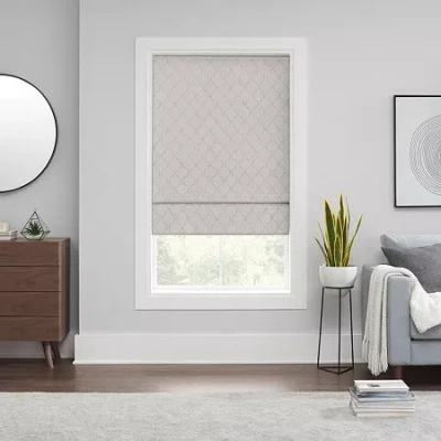 Eclipse Darien Energy Saving Cordless Blackout Roman Shade In Silver