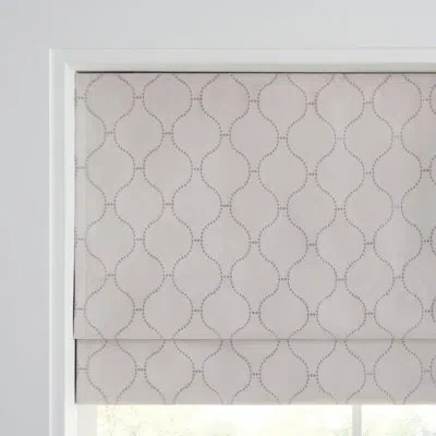 Eclipse Darien Ogee Blackout Roman Shade In Linen