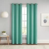 Eclipse Darrell Grommet Top Energy Saving Blackout Single Curtain Panel In Green