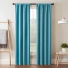 Eclipse Darrell Rod Pocket Blackout Single Curtain Panel In Blue