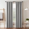 Eclipse Darrell Rod Pocket Blackout Single Curtain Panel In Gray