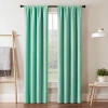 Eclipse Darrell Rod Pocket Blackout Single Curtain Panel In Green