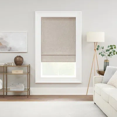 Eclipse Drew Blackout Roman Shade In Linen