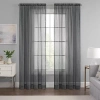 Eclipse Emina Rod Pocket Sheer Single Curtain Panel In Gray