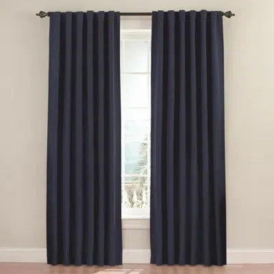 Eclipse Fresno Blackout Curtain Panel In Dark Blue