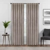 Eclipse Harper Rod Pocket Back Tab Energy Saving Blackout Single Curtain Panel In Gray