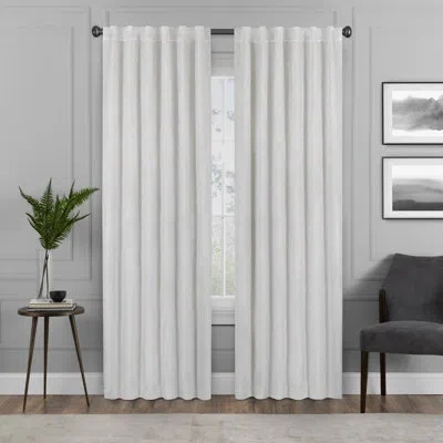 Eclipse Harper Velvet Absolute Zero Blackout Window Panel In Snow