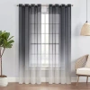 Eclipse Indus Grommet Top Light-filtering Set Of 2 Curtain Panel In Black