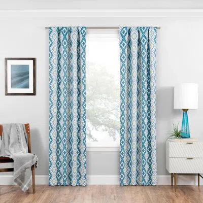 Eclipse Isante Morrow Blackout Thermal Rod Pocket Single Curtain Panel In Teal
