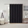 Eclipse Kendall Blackout Grommet Top Single Patio Door Curtain In Black