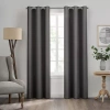 Eclipse Kendall Grommet Top Energy Saving Blackout Single Curtain Panel In Black