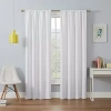 Eclipse Kendall Kids Thermaback Rod Pocket Energy Saving Blackout Single Curtain Panel In White