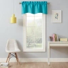 Eclipse Kendall Solid Scalloped Valance In Turquoise