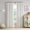 Eclipse Kids Bow Tab Top Blackout Single Curtain Panel In White