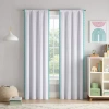 Eclipse Kids Tassel Rod Pocket Blackout Single Curtain Panel In White