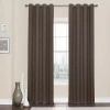 Eclipse Kingston Grommet Top Energy Saving Blackout Single Curtain Panel In Brown