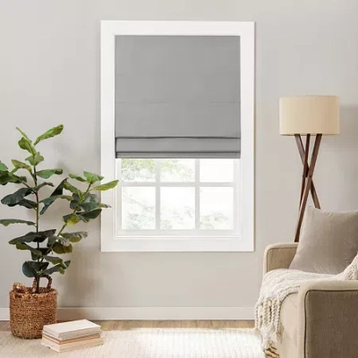 Eclipse Lane Cordless Room Darkening Roman Shade In Gray