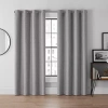 Eclipse Lawson Grommet Top Energy Saving Blackout Single Curtain Panel In Gray