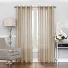 Eclipse Liberty Grommet Top Sheer Single Curtain Panel In Brown