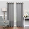 Eclipse Liberty Grommet Top Sheer Single Curtain Panel In Gray