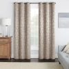 Eclipse Meridian Grommet Top Blackout Single Curtain Panel In Brown