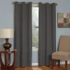 Eclipse Microfiber Grommet Top Energy Saving Blackout Single Curtain Panel In Gray