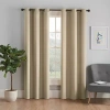 Eclipse Microfiber Grommet Top Energy Saving Blackout Single Curtain Panel In Neutral
